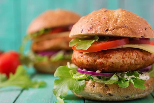 Große Sandwiches - Hamburger — Stockfoto