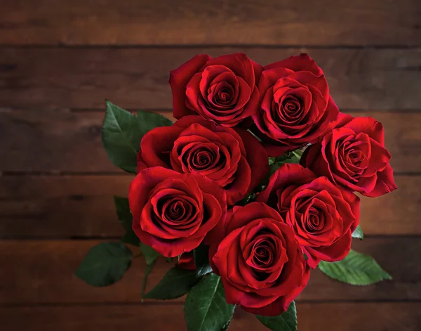 Strauß schöner roter Rosen — Stockfoto