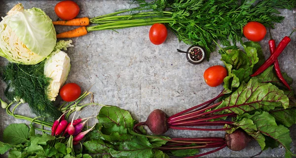 Conjunto de diferentes vegetais frescos — Fotografia de Stock