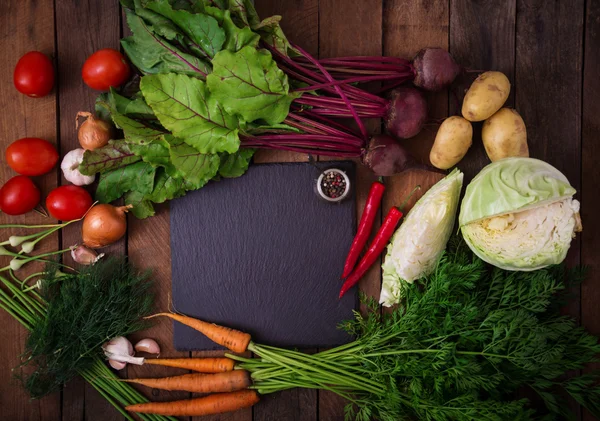 Gemüse zum Kochen von Borschtsch — Stockfoto