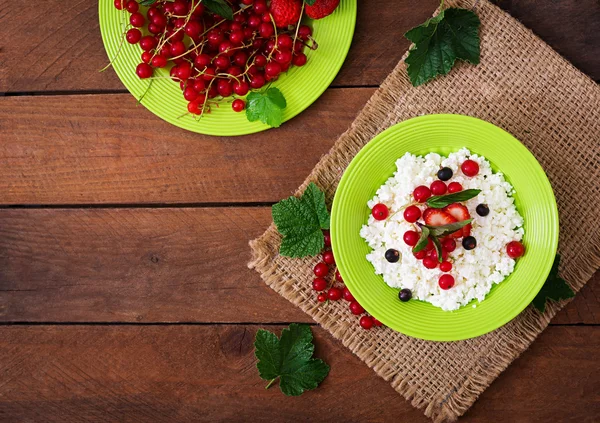 Cottage cheese for breakfast — Stock Photo, Image