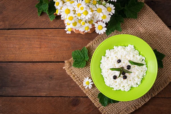 Cottage cheese for breakfast — Stock Photo, Image