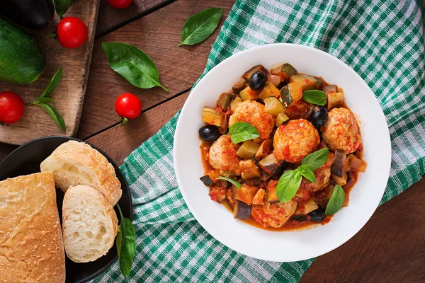 Polpette succose con verdure — Foto Stock