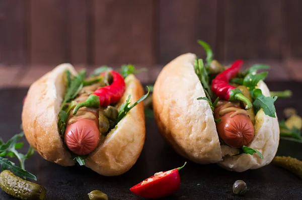 Hot dogs savoureux — Photo