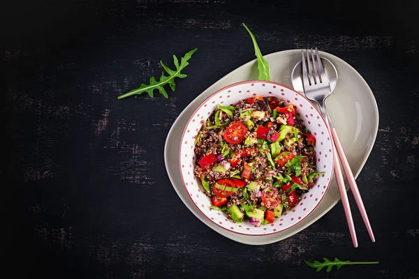 Tabbouleh Med Quinoa Tabbouleh Sallad Traditionell Mat Från Mellanöstern Vegetarisk — Stockfoto