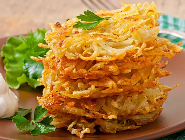 Fragrant potato pancakes — Stock Photo, Image