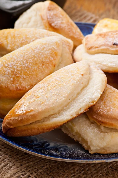 Biscoitos com queijo cottage — Fotografia de Stock