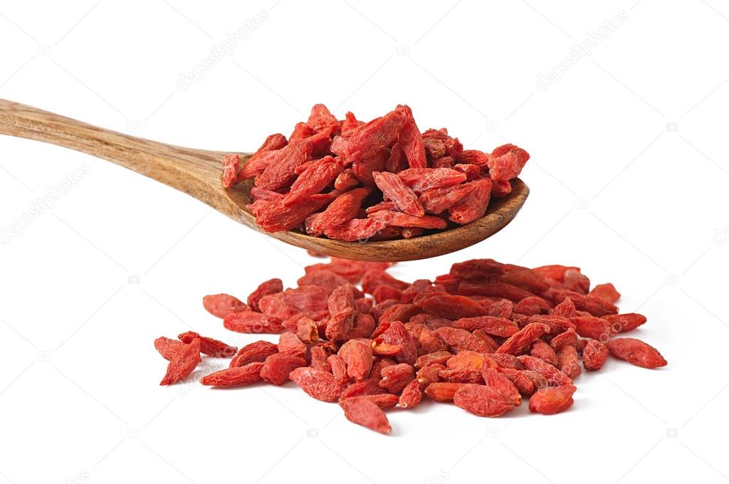 Dry red goji berries