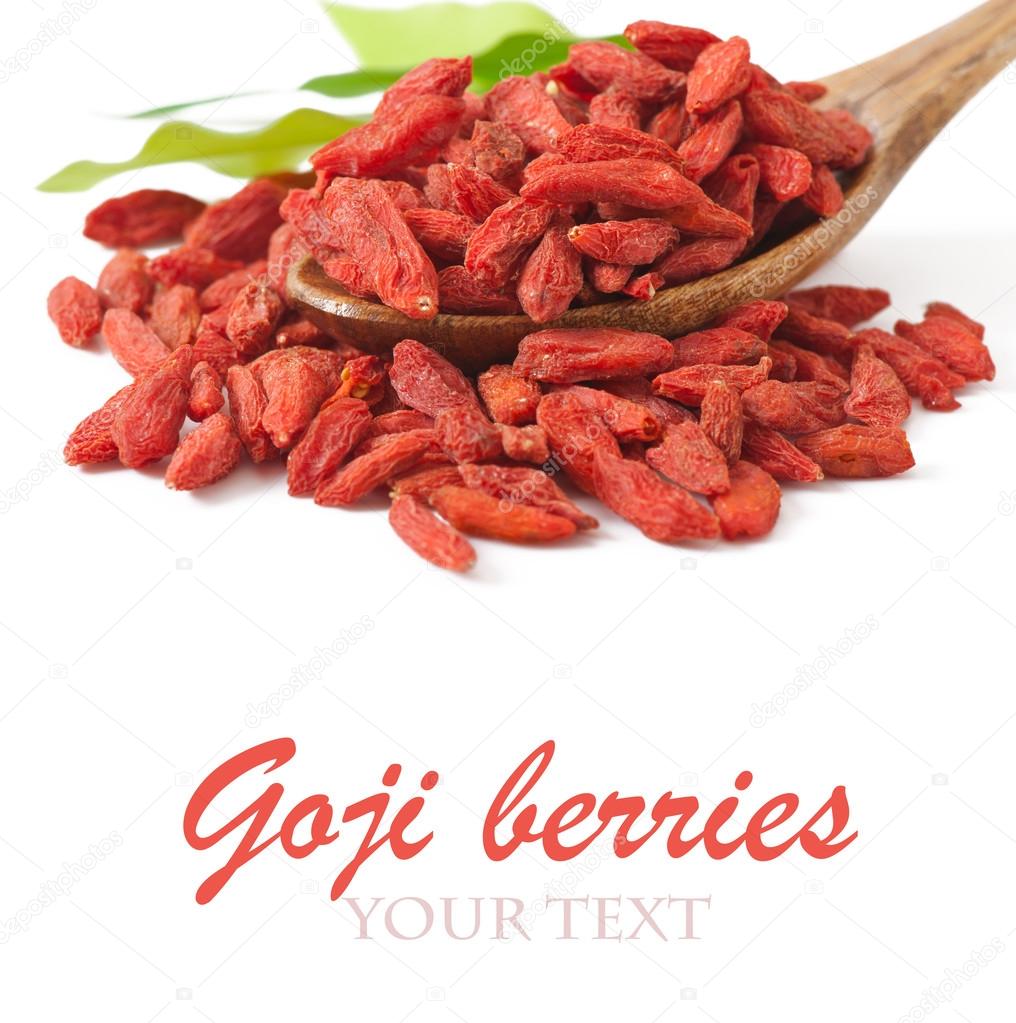 Dry red goji berries