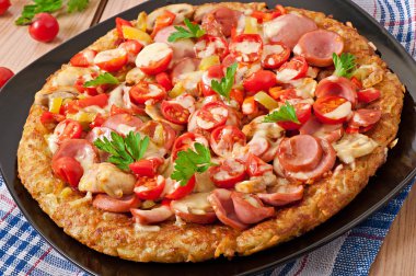 Patates graten - pizza