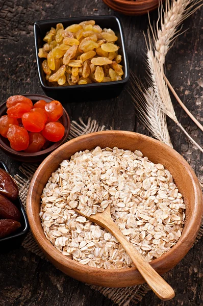 Cereal and dried fruits — Stock Photo, Image