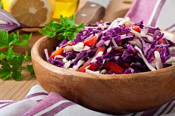 Salad of red and white cabbage — Stock Photo, Image