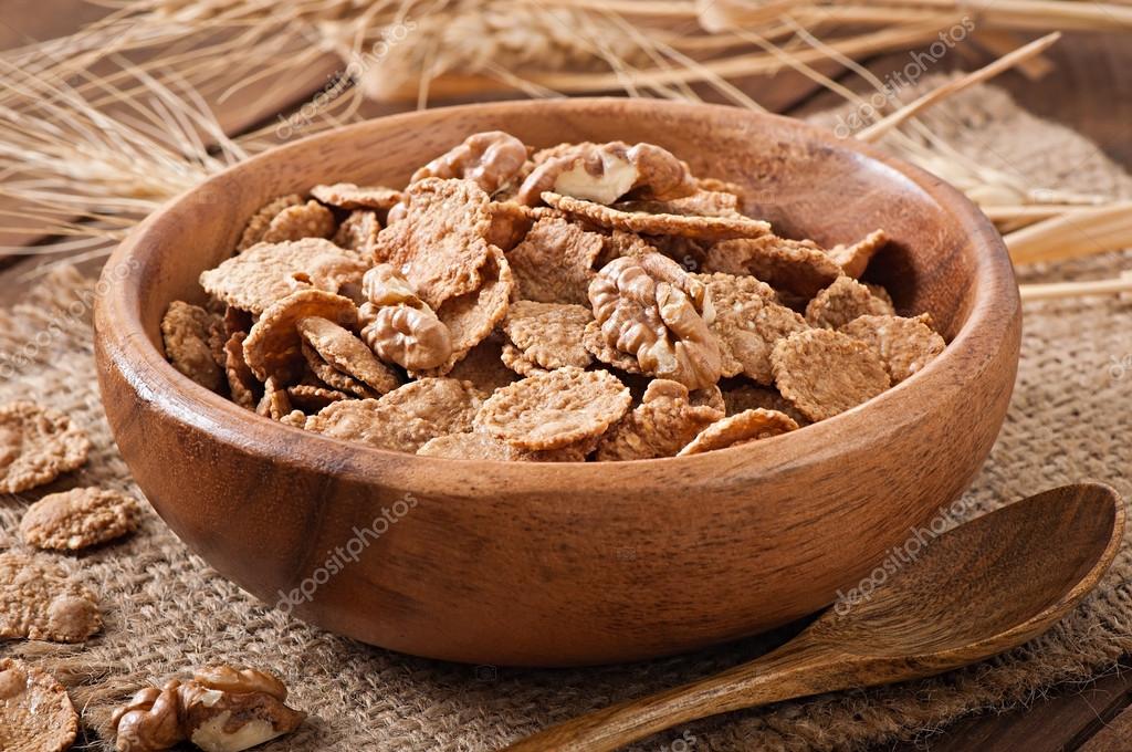 Healthy breakfast with grain muesli — Stock Photo © timolina 59388047