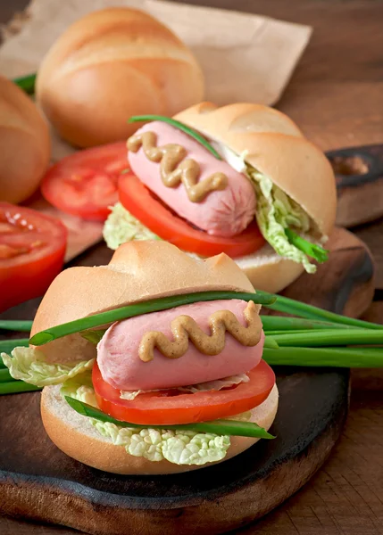 Piccoli hot dog — Foto Stock