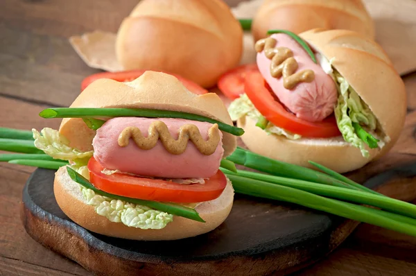 Piccoli hot dog — Foto Stock