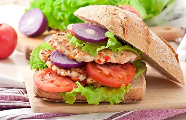 Chicken burgers grilled — Stock Photo, Image