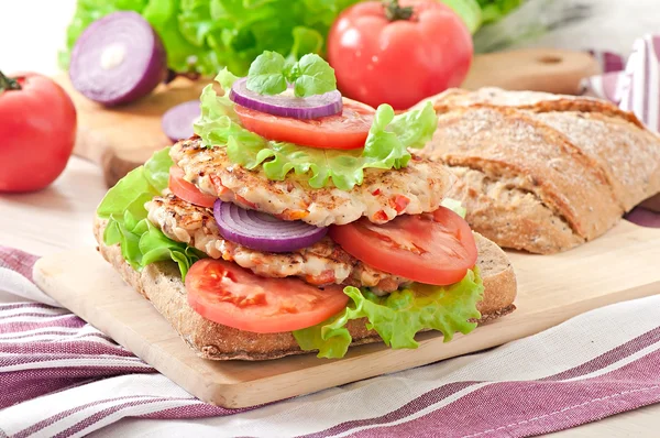 Chicken burgers grilled — Stock Photo, Image