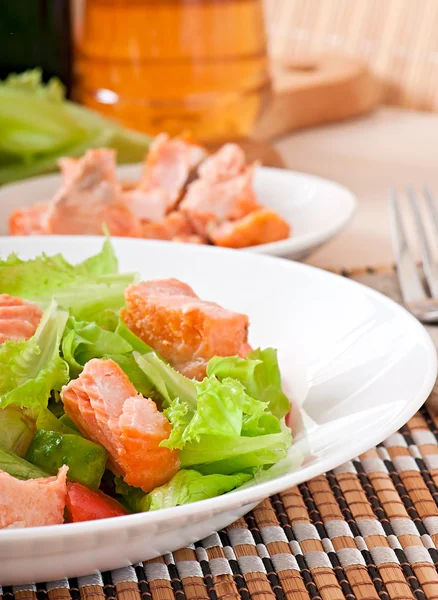 Salade ofvegetables met zalm — Stockfoto