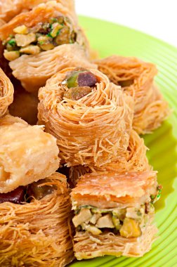 Plaka üzerinde Doğu tatlılar