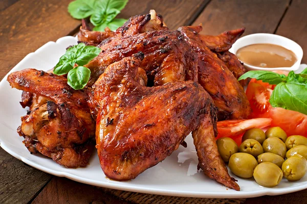 Plate of chicken wings — Stock Photo, Image