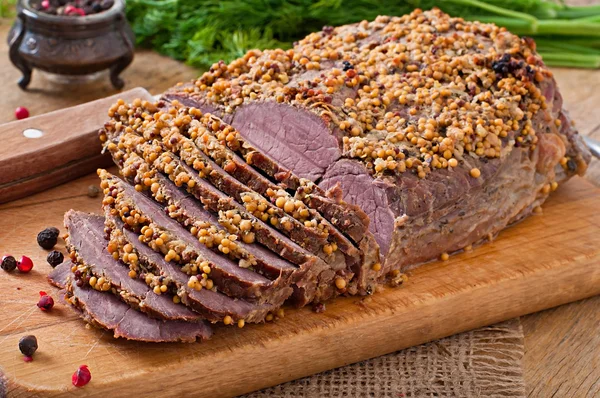 Cut baked meat — Stock Photo, Image