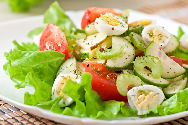 Zomer salade met sla — Stockfoto