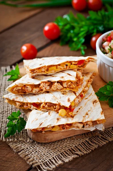 Mexikanska Quesadilla wraps — Stockfoto