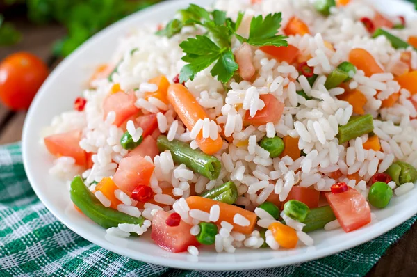 健康な米と野菜 — ストック写真