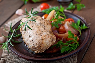 Sebzeli ızgara tavuk göğsü