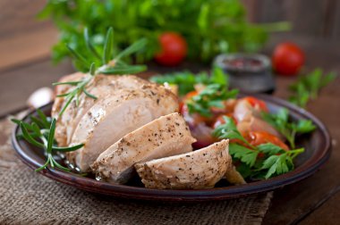 Sebzeli ızgara tavuk göğsü