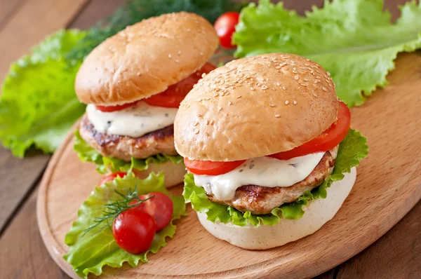 Finom lédús Burger — Stock Fotó