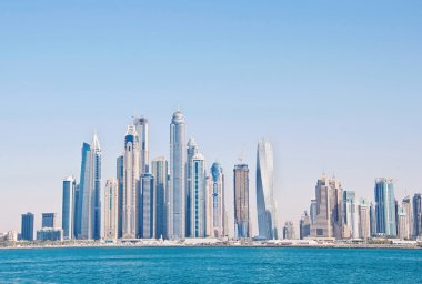 Dubai, Birleşik Arap Emirlikleri - 24 Şubat: Dubai Yat Limanı, üzerinde 24 Şubat 2015, Dubai, Birleşik Arap Emirlikleri, genel görünümü.