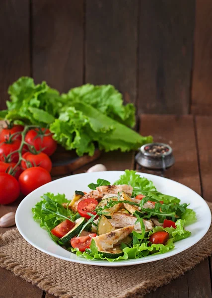 Salad of chicken breast with zucchini — Stock Photo, Image