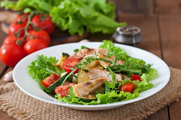 Salad of chicken breast with zucchini — Stock Photo, Image