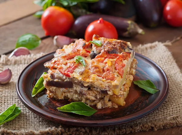 Moussaka - en traditionell grekisk maträtt — Stockfoto