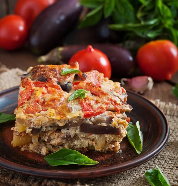 Moussaka - en traditionell grekisk maträtt — Stockfoto