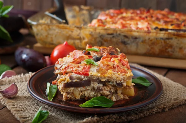 Moussaka - un piatto greco tradizionale — Foto Stock