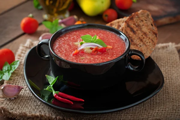 トマトのガスパチョ スープ — ストック写真