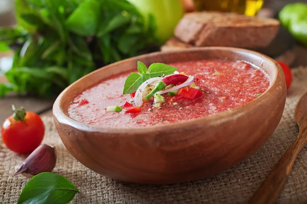 Soupe de gaspacho de tomate — Photo