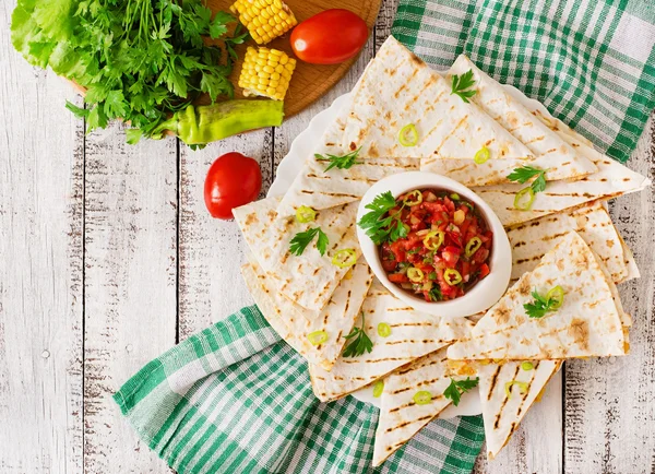 Envoltório de Quesadilla mexicano — Fotografia de Stock