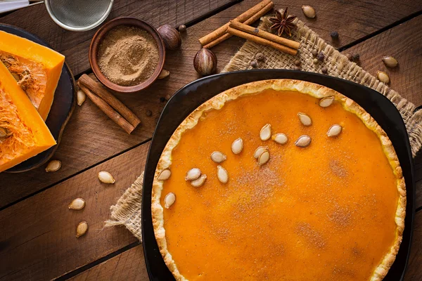 Tarte à la citrouille américaine — Photo