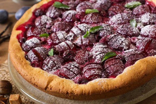 Läcker kaka med frukt — Stockfoto