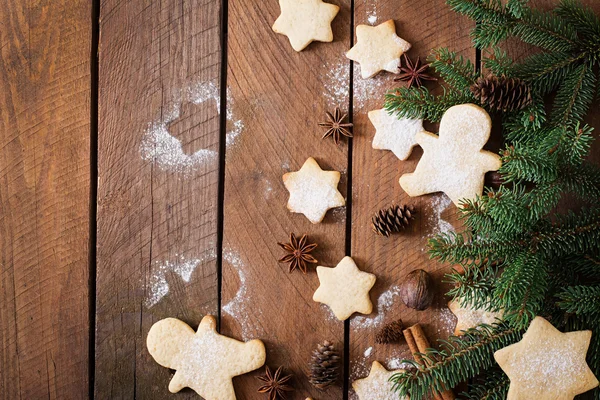Weihnachtsplätzchen mit Tannenbaum — Stockfoto