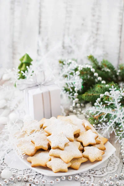 Christmas cookies en decoraties — Stockfoto