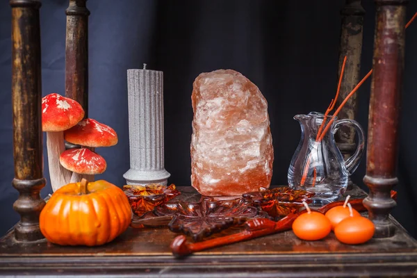 Ensemble d'objets pour célébrer Halloween Photo De Stock