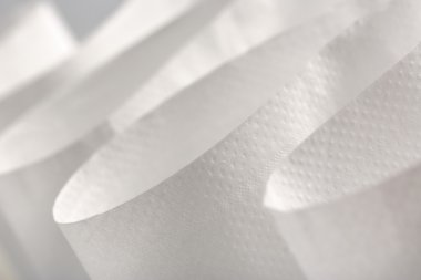 White toilet paper in closeup clipart