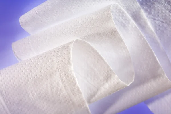 White toilet paper in closeup — Stock Photo, Image