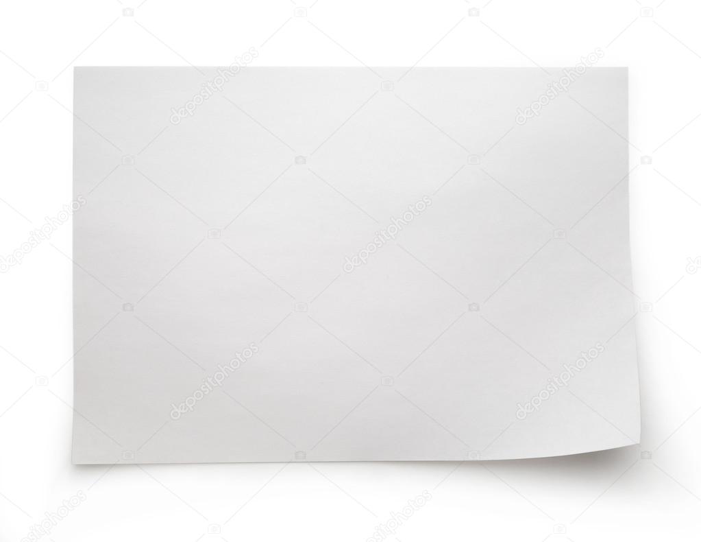 Blank sheet of paper Stock Photo by ©Garsya 107465654
