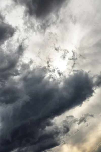 Stormy grey cloudy sky — Stock Photo, Image