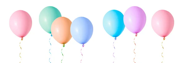 Veelkleurige lucht vliegende ballonnen — Stockfoto
